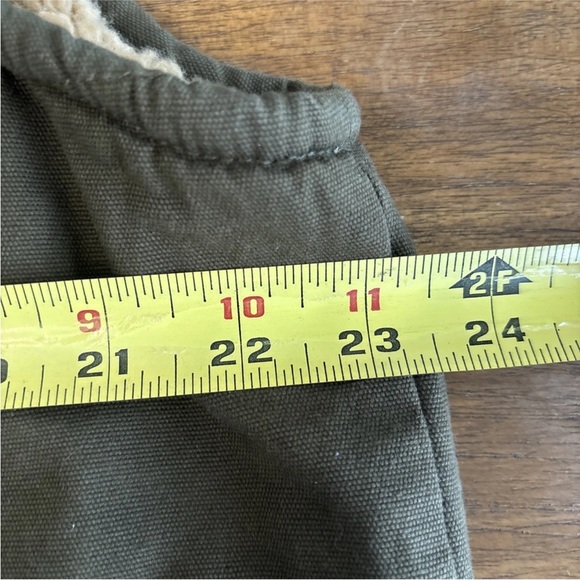 Lee The Workwear Vest Men’s L Green Canvas Sherpa Lined Cotton NWT - Picture 6 of 12